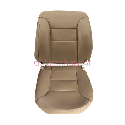 Front Bottom & Back Leather Seat Cover Tan For 95-99 Chevy Silverado GMC Sierra