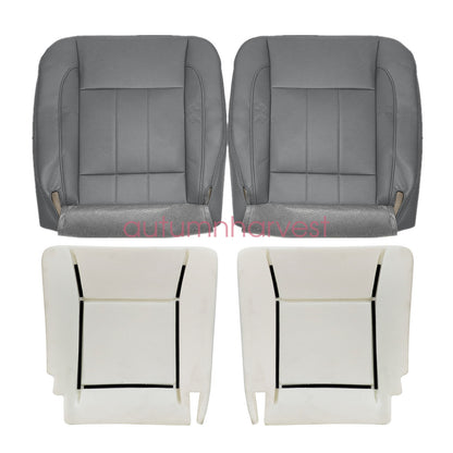 Fits 2006-09 Dodge Ram 1500 Front Leather Bottom Seat Cover & Foam Cushion Gray