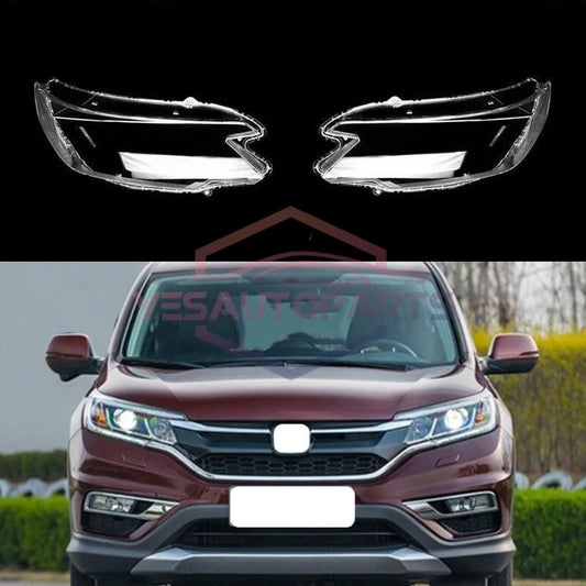 Pair For Honda CR-V 2015-2016 Headlight Headlamp Clear Lens Cover Shell +Sealant