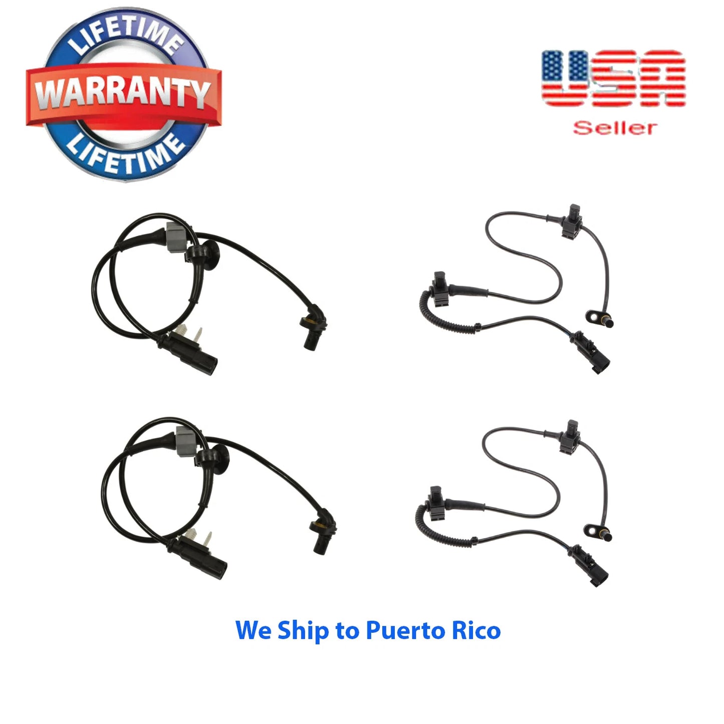 4x ABS Wheel Speed Sensor For Silverado 1500 Sierra 1500 Front Rear Right + Left