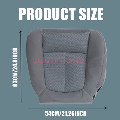 For 2011-2014 Ford F150 Driver & Passenger Bottom Cloth Seat Cover Gray MS US CS