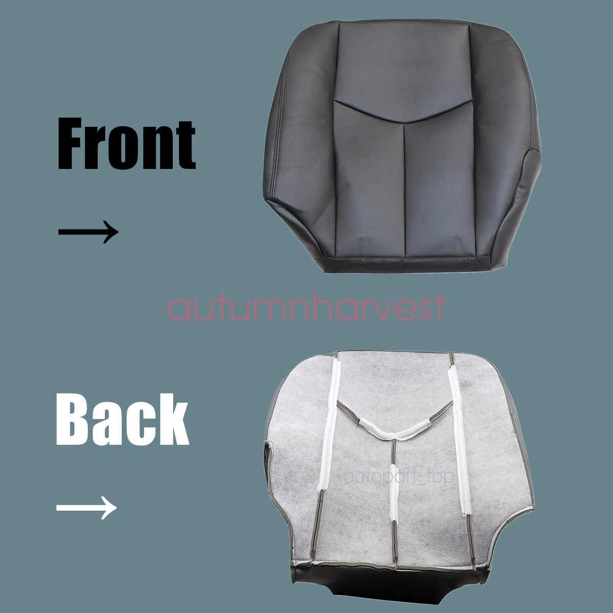 For 2003 2004-2006 Chevy Silverado GMC Sierra Driver Bottom Seat Cover Black