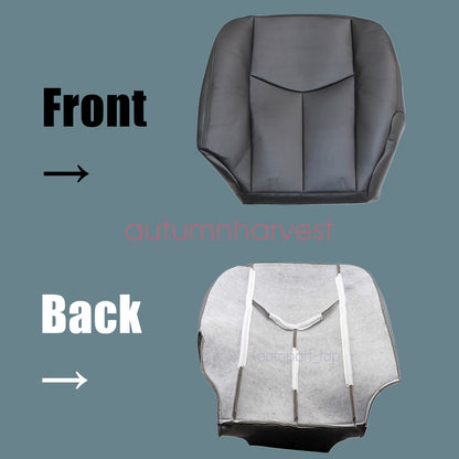 For 2003 2004-2006 Chevy Silverado GMC Sierra Driver Bottom Seat Cover Black