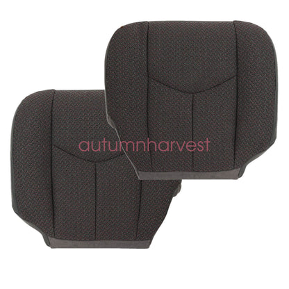Front Side Bottom Cloth Seat Cover Dark Gray For 2003-2007 Chevy Silverado 1500