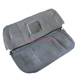 For 2002-2007 Ford F250 F350 XLT Rear Bench Bottom & Top Leather Seat Cover Gray