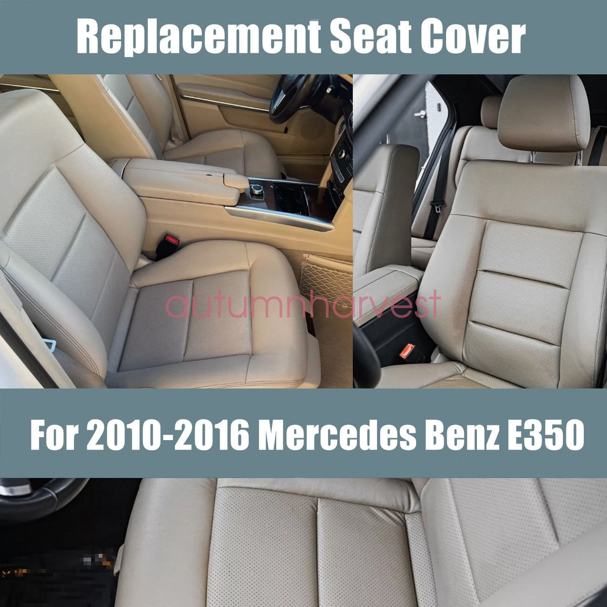 2012 For Mercedes Benz E350 E550 Driver & Passenger Bottom SEAT COVER Tan