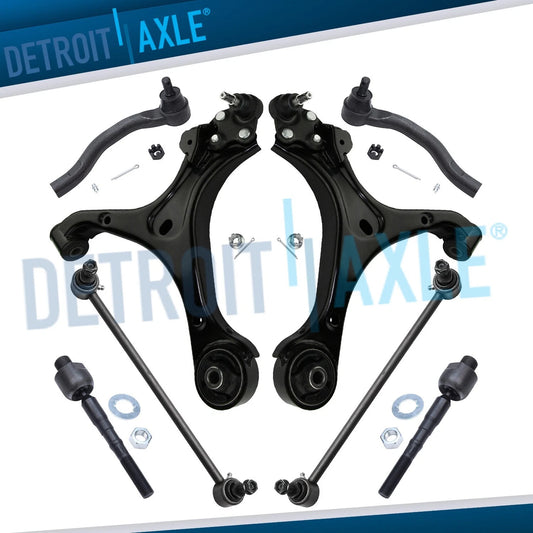 For 2015 Acura ILX Dynamic Sedan Front Lower Control Arms Sway Bars Tie Rods