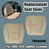 For 2007-2013 GMC Yukon Denali XL Driver & Passenger Leather AC Seat Cover Tan