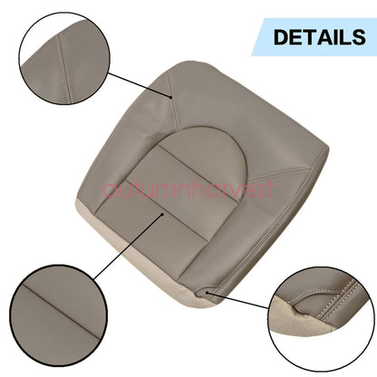 6x 1999 2000 For Ford F250 Replacement Driver & Passenger Leather Seat Cover TAN
