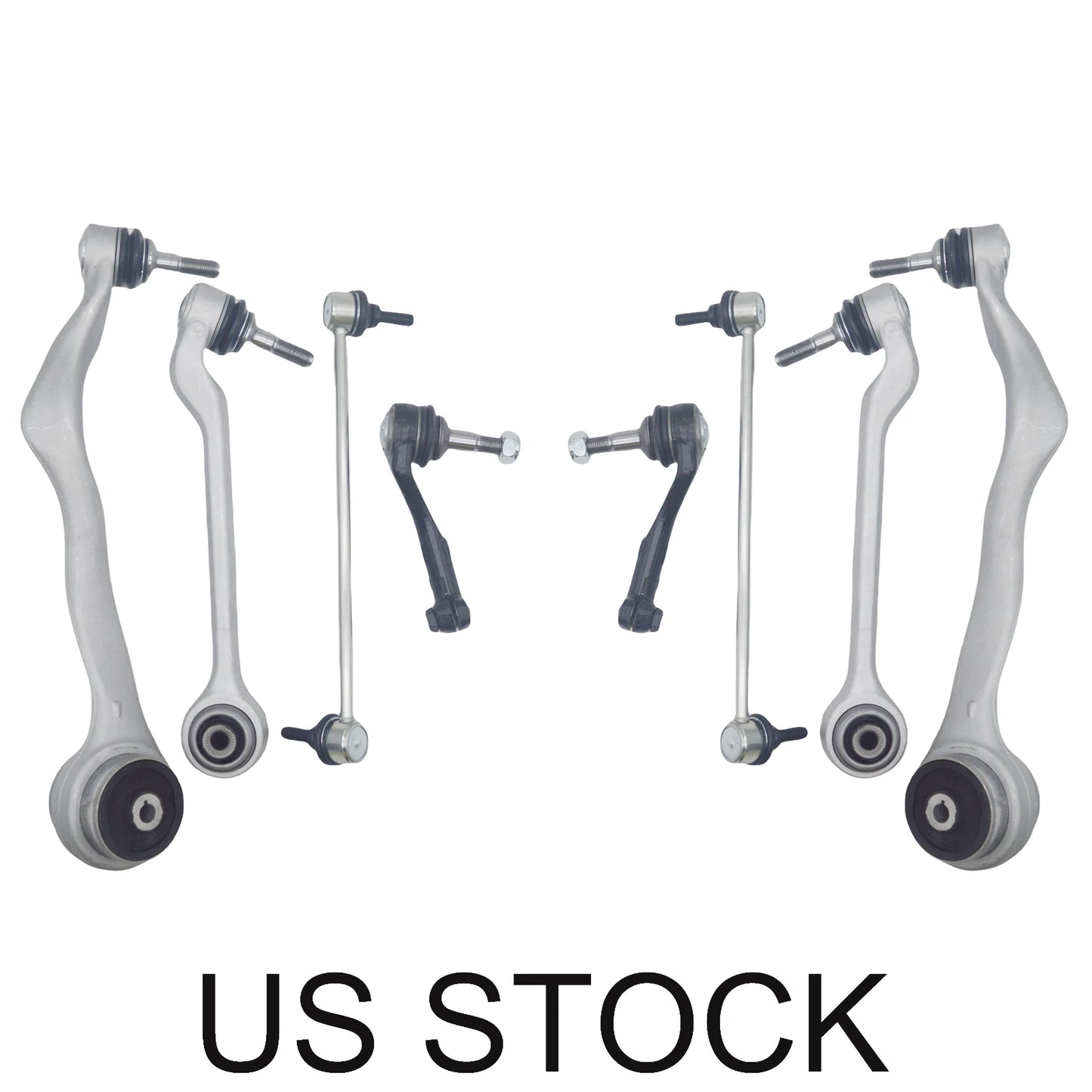 8PCS For BMW 1 3 Series F20 F30 Front Suspension Lower Control Arm Sway Bar Kit