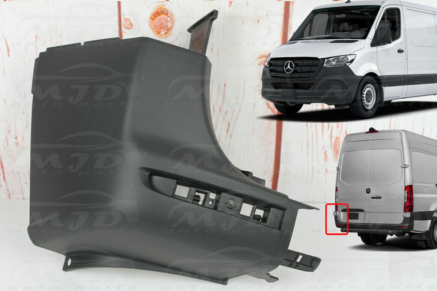 Fit Mercedes Benz Sprinter 2019-2023 Bumper Corner Cover Rear Left Driver New