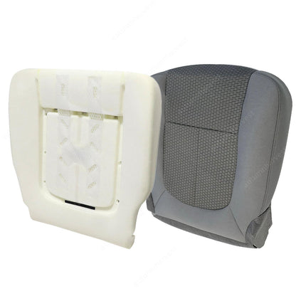 Driver Bottom Cloth Seat Cover Gray & Foam Cushion For 2011-2016 Ford F250 F350