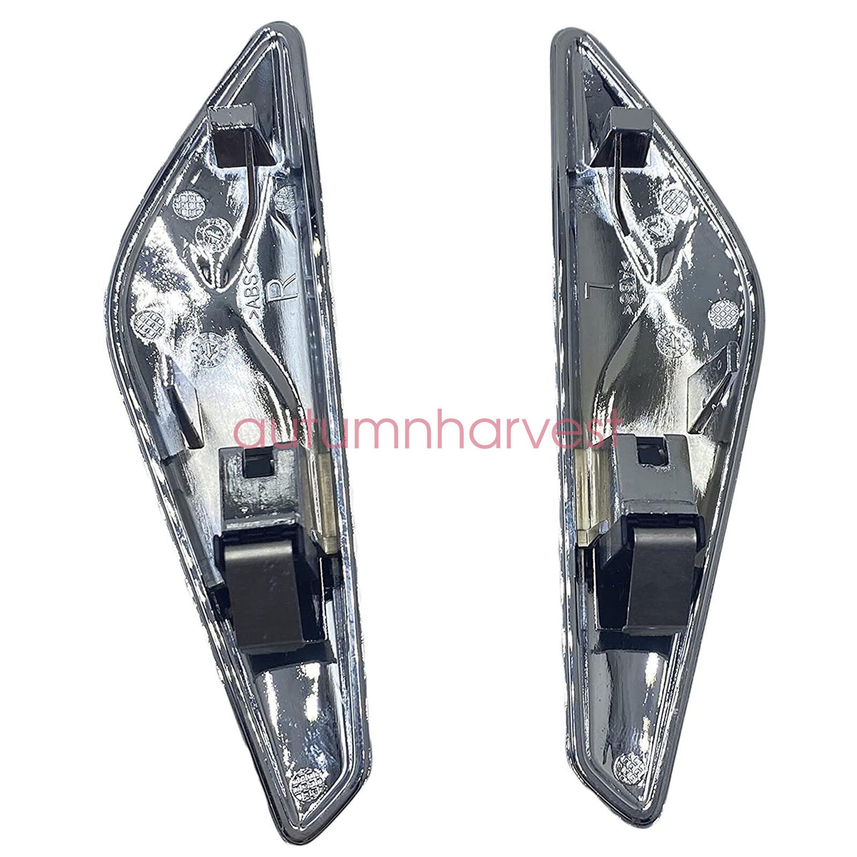 Pair Chrome Front Left Right Side Fender Trim Finisher For BMW X3 X4 F25 F26