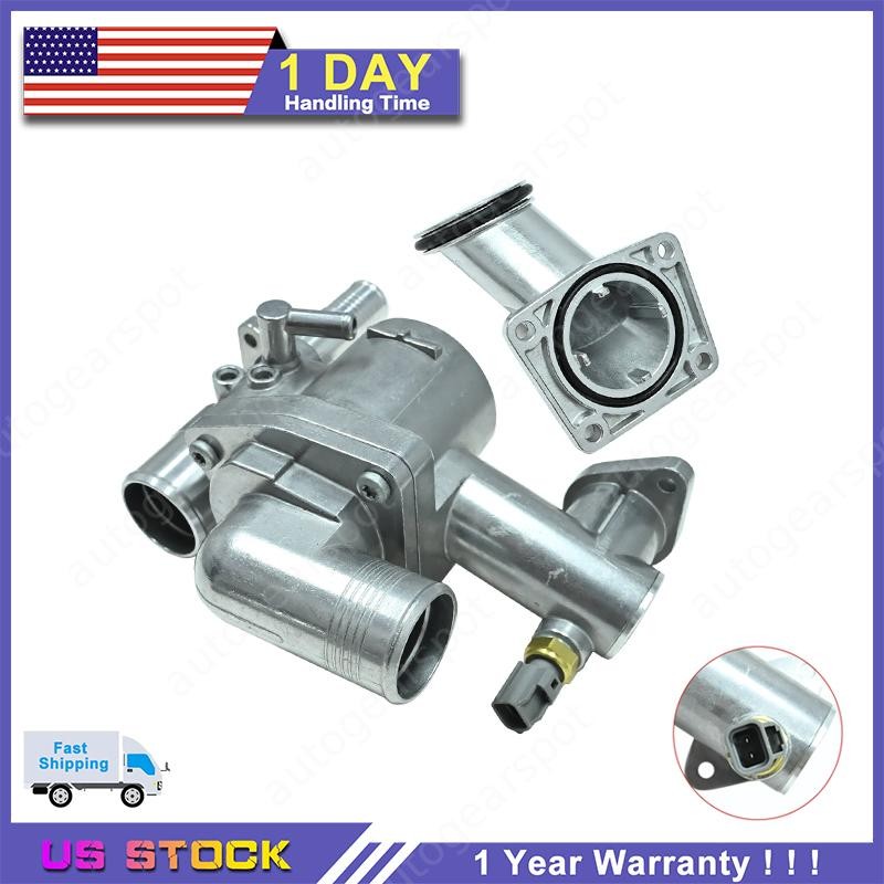 1Pcs Thermostat Housing w/ sensor Fits 2003-2006 Jaguar XK8 4.2L AJ89486