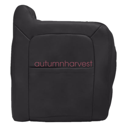 For 2003-2006 Chevy Silverado Leather Seat Cover Dark Gray Driver Bottom-Top