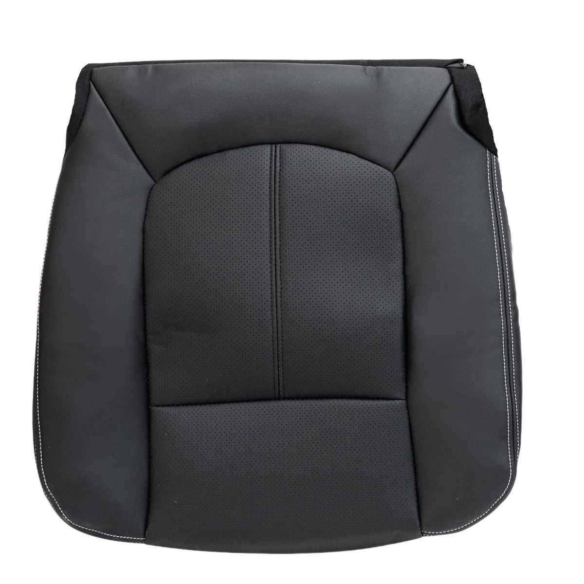 For 2011-2016 Ford F250 F350 Driver Bottom & Top Back Leather Seat Cover Black