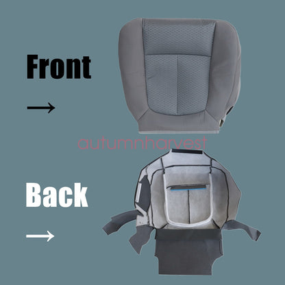 For 2011-2014 Ford F150 Driver & Passenger Bottom Cloth Seat Cover Gray MS US CS