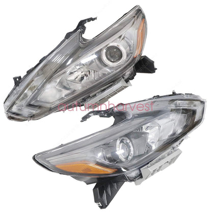 With LED DRL For 2016-2018 Nissan Altima LED Headlight Headlamps Left&Right Pair