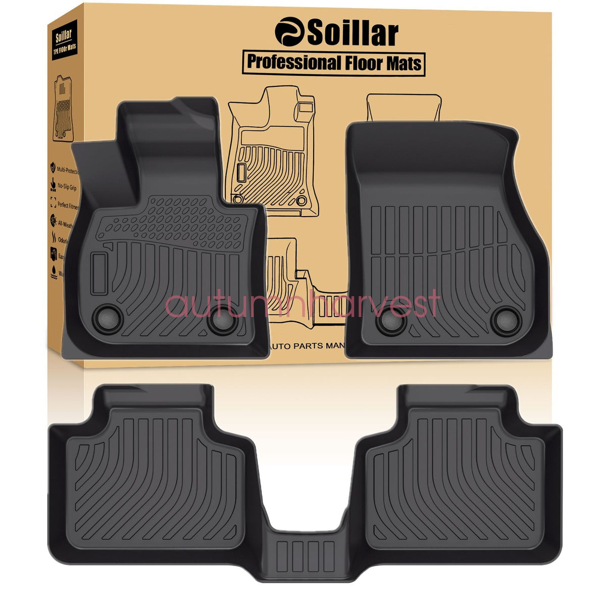 Floor Mats Liners 3D TPE For 2025 Mini Countryman (Not For SE/Electric Models)
