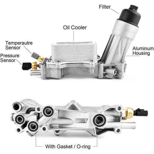 Oil Cooler Filter Housing Adapter Assembly For 2012-17 Jeep Wrangler Cherokee V6