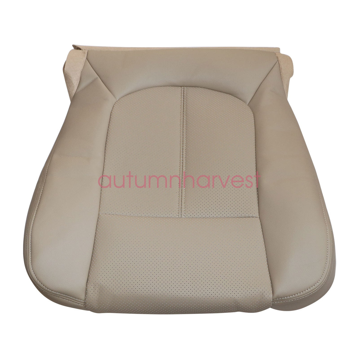 Driver Bottom Seat Cover Perforated Leather For Ford F250 Super Duty 2011-16 Tan