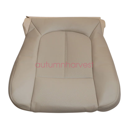 Driver Bottom Seat Cover Perforated Leather For Ford F250 Super Duty 2011-16 Tan