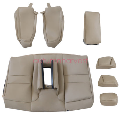 Fits 2008-2012 Honda Accord EX-L Rear Bench Top Bottom Headrest Seat Cover Tan