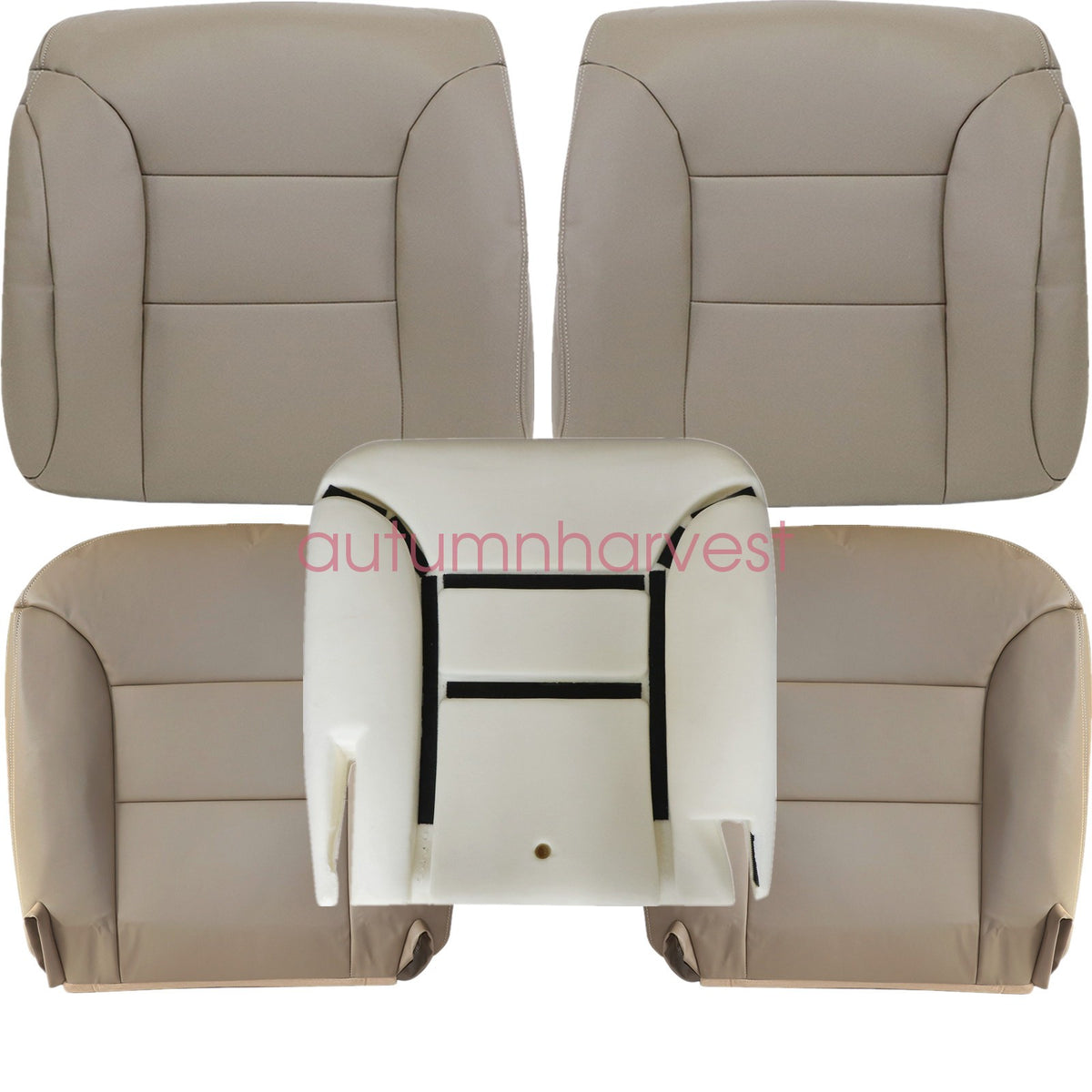 For 1995-99 Chevy Suburban Driver & Passenger Leather Seat Cover & Foam Cushion