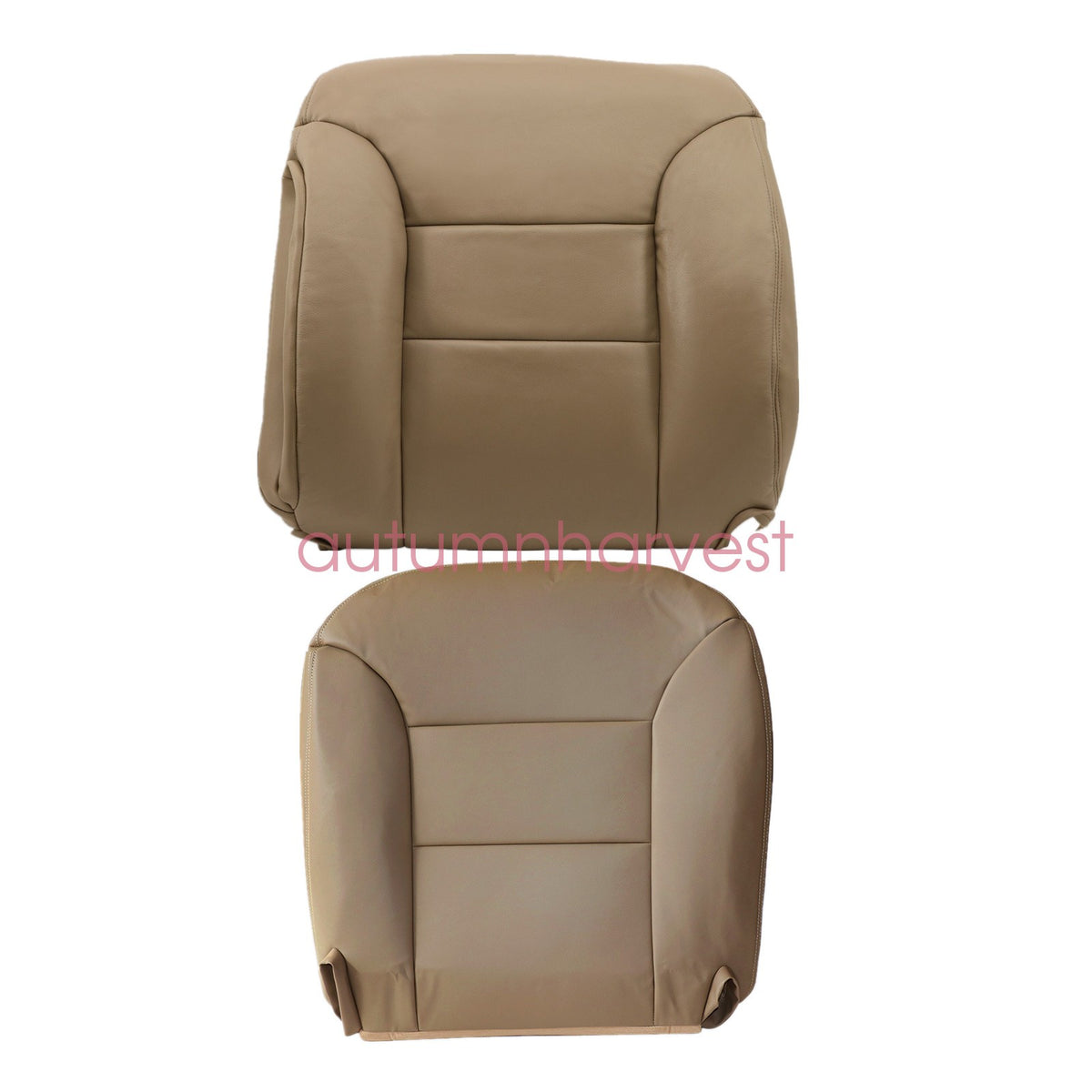 Front Bottom & Back Leather Seat Cover Tan For 95-99 Chevy Silverado GMC Sierra