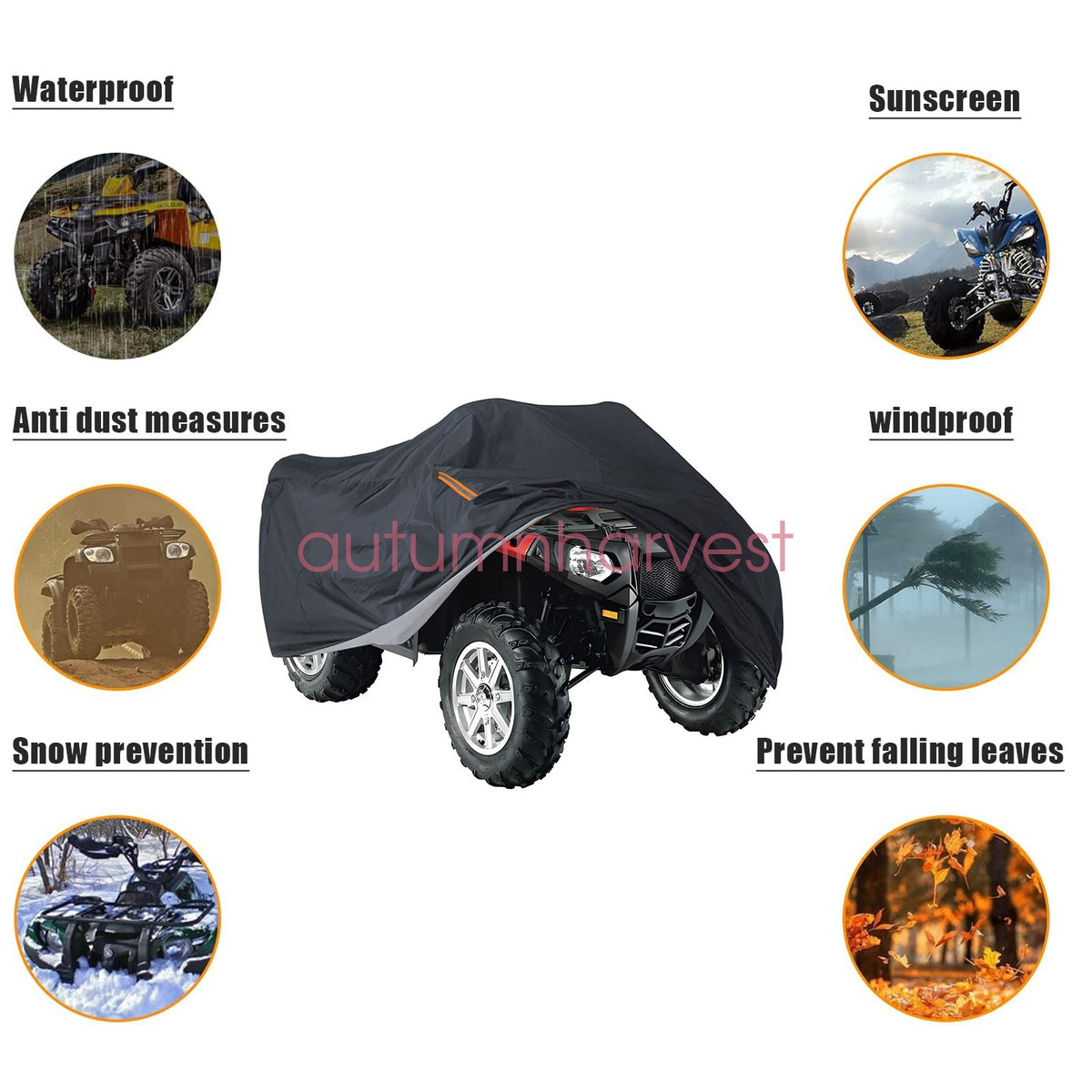 ATV Cover Heavy Duty 4 Wheeler Quad Cover All Weather Proof UV Protector - XXXL