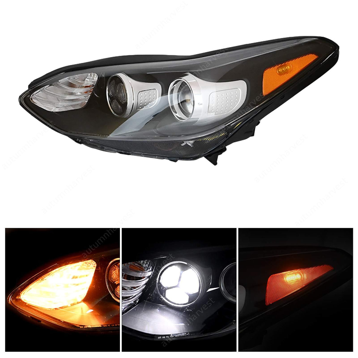 Driver Side Left Halogen Headlight Assembly Fits 2017-22 Kia Sportage w/LED DRL