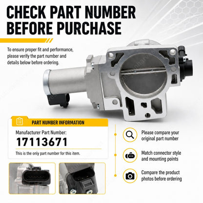 Throttle Body For GMC Savana 3500 2001-2002 GMC Sierra 2500 HD 8.1L 17113565