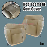 For 2005-2008 Ford F150 Driver & Passenger Bottom Leather Seat Cover Beige Tan