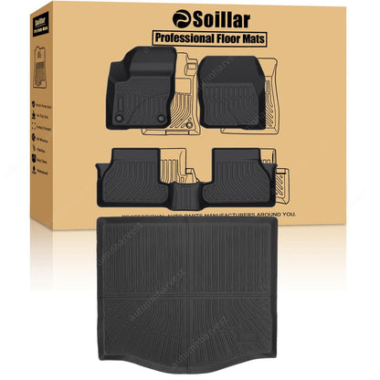 TPE Floor Mats+Trunk Cargo Liner For 2012-2018 Ford Focus Sedan All-Weather Set