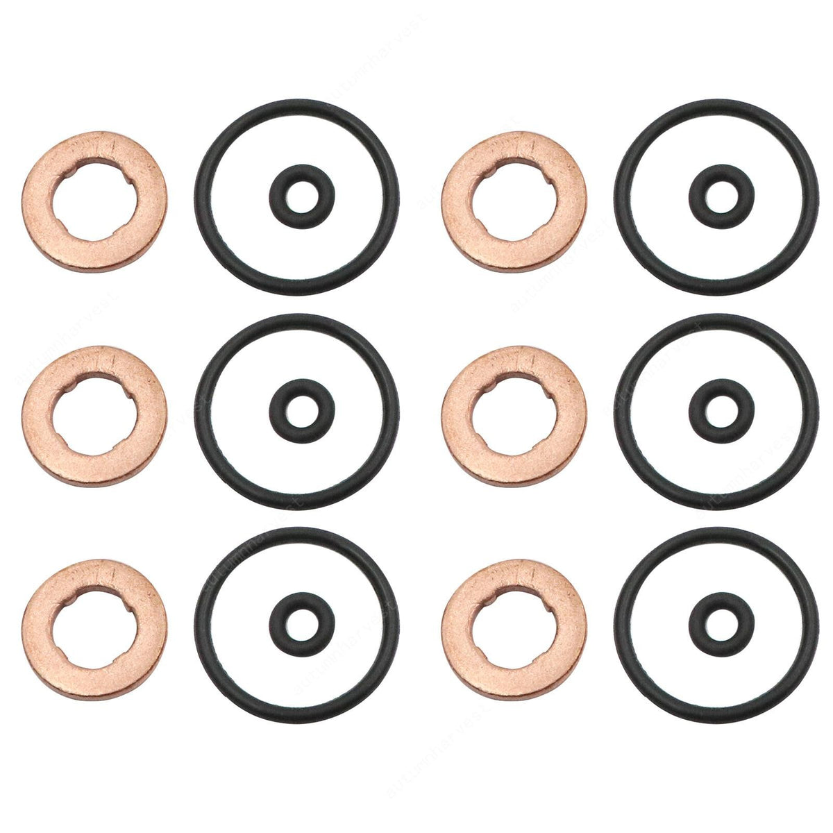 6PCS Injector Nozzle Seal Rings Kit Fit For AUDI A5 B8 VW TOUAREG 05A130519