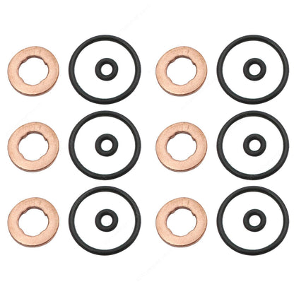 6PCS Injector Nozzle Seal Rings Kit Fit For AUDI A5 B8 VW TOUAREG 05A130519
