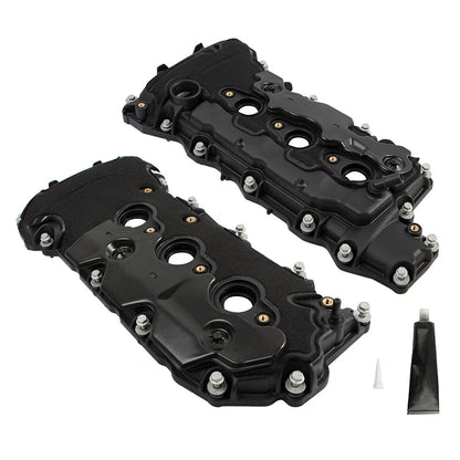 2Pcs Fit 08-17 Buick Cadillac Chevrolet GMC Saturn 3.0L 3.6L Valve Cover LH&RH