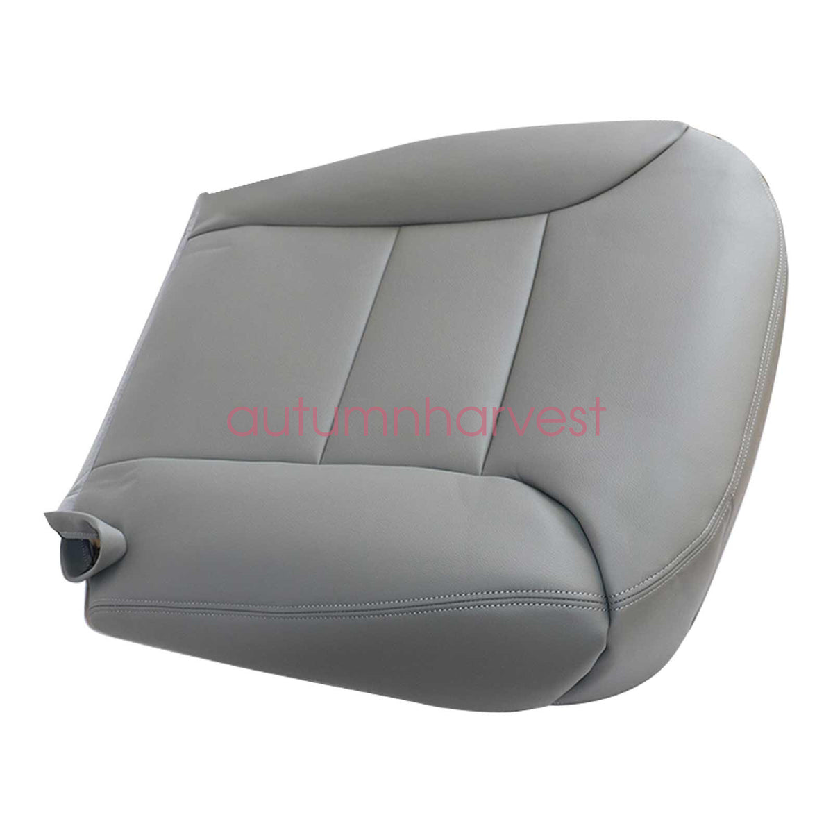 Fits 1995-1999 Chevy Silverado Driver & Passenger Bottom Leather Seat Cover Gray