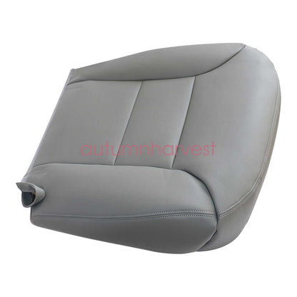 Fits 1995-1999 Chevy Silverado Driver & Passenger Bottom Leather Seat Cover Gray