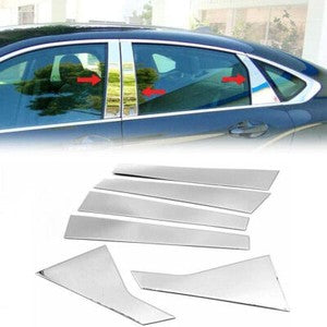 For Chevrolet Malibu 2016-2024 6x Chrome Pillar Post Window Door Side Trim Cover