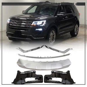 New Front Lower Bumper Trim Moldings Kit Chrome Fits Ford Explorer 2018 2019 US