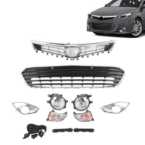 10PCS Front Grille Fog Signal Lights Bracket Set For 2013-2015 Toyota Avalon