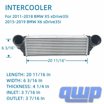 New Charge Air cooler Intercooler 17517809321 For BMW 11-18 X5 15-19 X6 3.0L