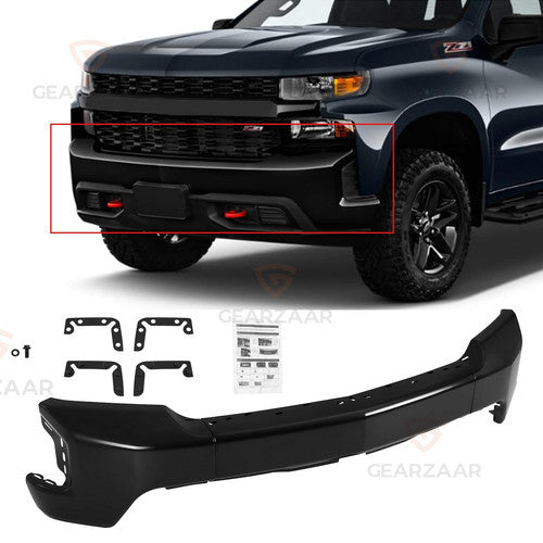Fits For 2019-22 Chevy Silverado 1500 Steel Front Bumper Face Bar Steel 84588804