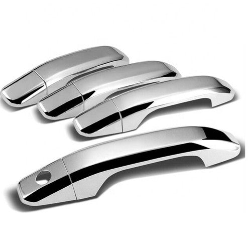 Chrome 4 Door Handle Cover W/o P Key For 2019-2021 Chevy Silverado 2500HD 3500HD