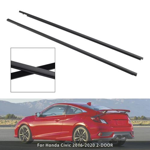 72450-TBG-A01 Left+Right Weatherstrip Belt Molding Fit For 2016-2020 Honda Civic