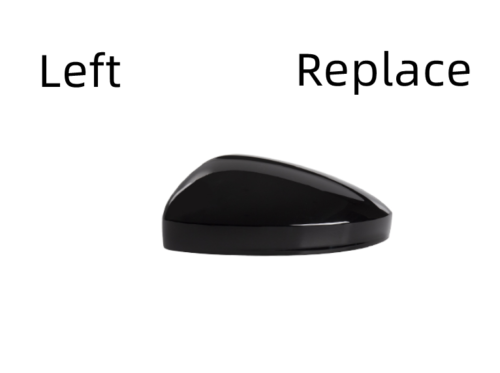 1 ¡Á Gloss Black Left RearView Mirror Cover For Volkswagen Tiguan 2018 - 2022 NEW