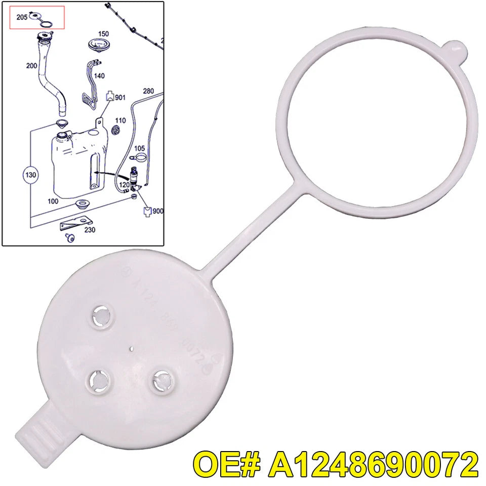 For Mercedes-Benz US Car Windshield Water Washer Fluid Bottle Reservoir Tank Cap
