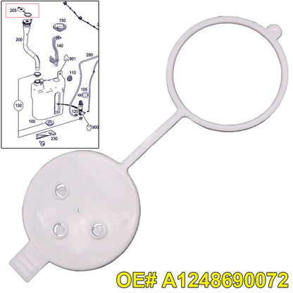 For Mercedes-Benz US Car Windshield Water Washer Fluid Bottle Reservoir Tank Cap