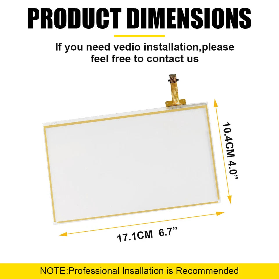 Touch Screen Digitizer 7inch Replacement Radio Fits Toyota RAV4 Camry 2014-2018